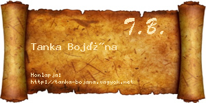 Tanka Bojána névjegykártya